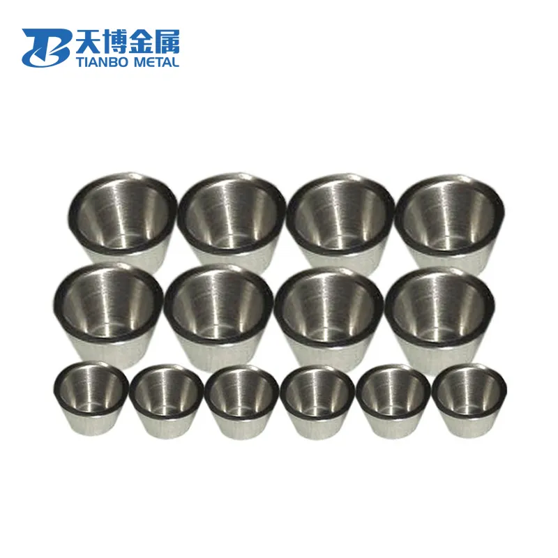 Forjado de alta temperatura de alta pureza molibdeno crisol en la fundición de plomo fabricante de China se utiliza como condensador