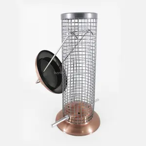 Premium 9" Copper Plated Metal Peanut Bird Feeder