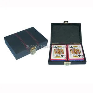 luxury leather poker case poker game set