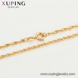 <span class=keywords><strong>Xuping</strong></span>-collar de cadena larga con diseño de oro simple, joyería ambiental, materiales de cobre, 45121 - Product Image 3