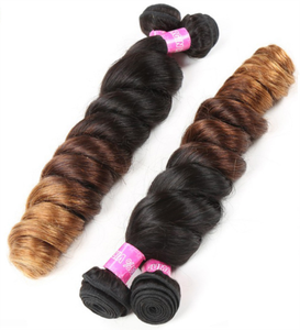 新到货批发 ombre 1B/4/30 身体波浪处女巴西/印度头发编织高品质发束 - Product Image 6