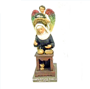 Polyresin La Suora e di Angelo Saint Statue di Saint <span class=keywords><strong>Rita</strong></span> di Cascia -Santa <span class=keywords><strong>Rita</strong></span> <span class=keywords><strong>Da</strong></span> Cascia - Product Image 1