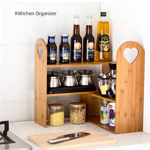 Tre Tự Nhiên Lưu Trữ Máy Tính Để Bàn Organizer Hiển Thị Kệ Giá Tabletop Cây Đứng, Nhà Bếp Organizer Kệ - Product Image 2