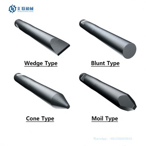 Herramienta de trabajo de piezas de martillo hidráulico BRH125 para BRH 75 76 90 <span class=keywords><strong>91</strong></span> 125 Hammer Moil Point Chisel - Product Image 4