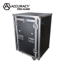 16U OEM/ODM Silver & Black Amp Rack Case con whhels FC3U16