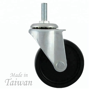 Tige filetée à roulettes CCE, 1 pièce, 3 pouces PP, pivotante, en matériel, 3/8x1 pouce - Product Image 3