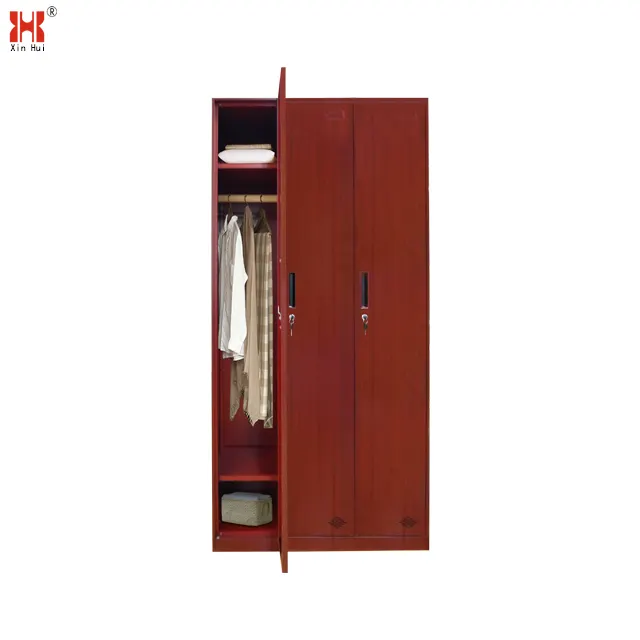 China Hot Sale Hout Zoals Kleur Design Metalen 3 Deur Locker Garderobe Bagage Locker Personeel Opslag Locker