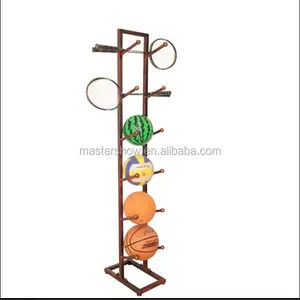 Thiết Kế Miễn Phí Sàn Kim Loại Cửa Hàng Thể Thao Bóng Đá Bóng Đá Và Bóng Rổ Display Stand