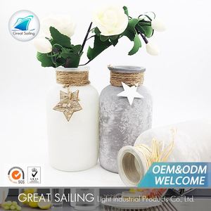 Altos Jarrones De <span class=keywords><strong>Cristal</strong></span> De La Flor Con la Cuerda de Calidad fina Decoración - Product Image 4