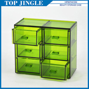 Mallette de rangement en plastique vert à six tiroirs finement traitée pour une utilisation en garage - Product Image 1