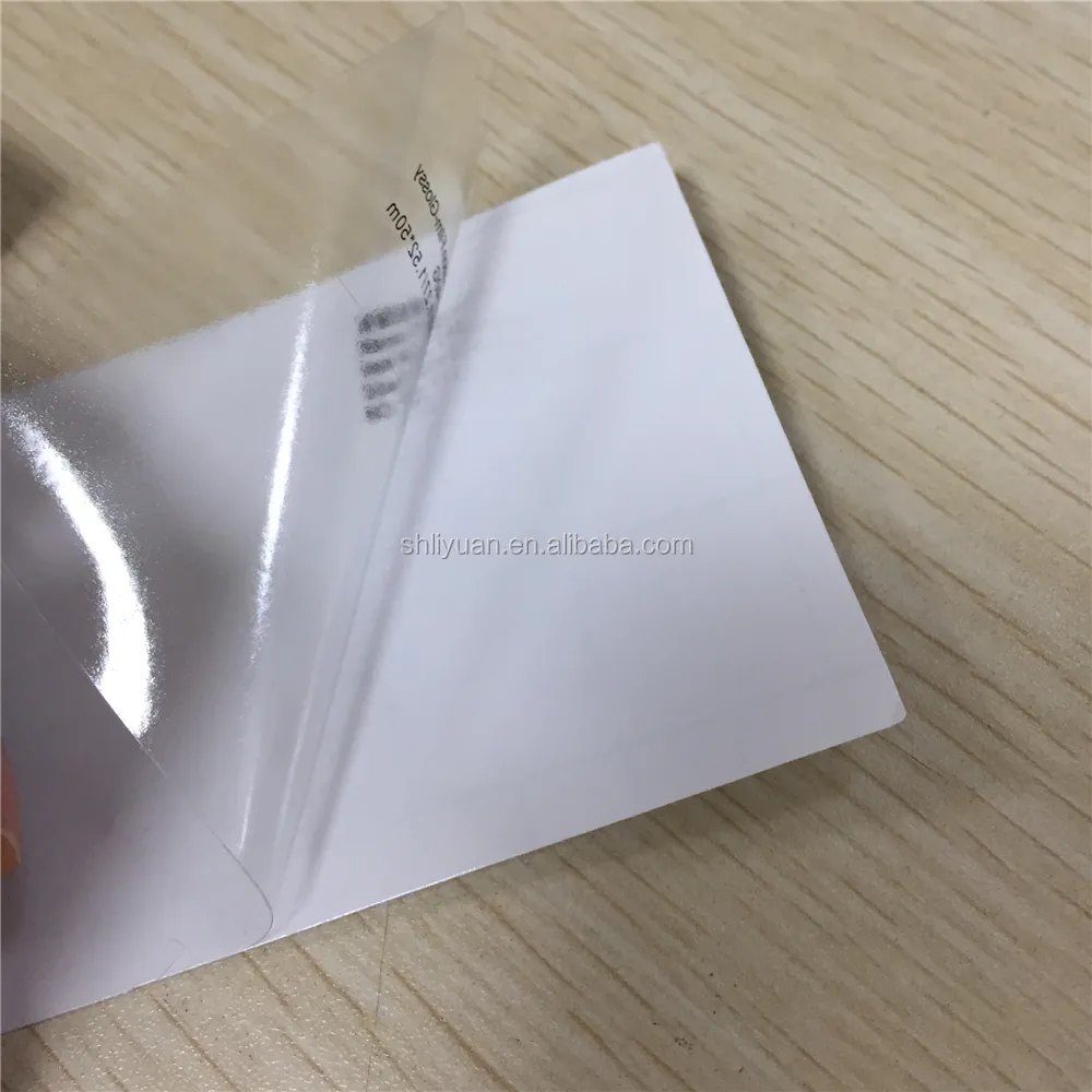 Papel de respaldo blanco laminado de película fría de pvc súper transparente