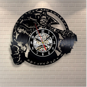 Disco de vinilo decoración pesadilla tema reloj de pared - Product Image 5