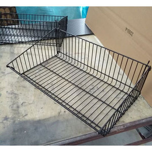 رفوف وحدات الأسلاك للبيع بالتجزئة في السوبر ماركت مع سلة سلكية قابلة للطي في الطبقات - Product Image 2
