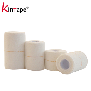 5cmx4.5m OEM White Color With A Yellow Line EAB For Sports Protection And Orthopedic Fix - Porous Elastic Adhesive Bandages