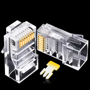 HPカメラ用UTP /FTPクリスタルutpヘッドcat5 cat5e cat6 ez rj45コネクタ