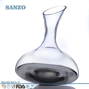 sanzo dc13042 hechos a mano fabricante de vidrio hecho a mano de cristal transparente de color rojo vino jarra de vidrio - Product Image 1