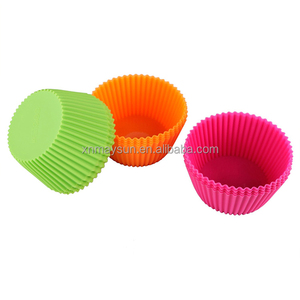 <span class=keywords><strong>Silicone</strong></span> Fodere Del Bigné Rotonda Casi Riutilizzabile Cottura Tazze Della Focaccina Stampi Set - Product Image 5
