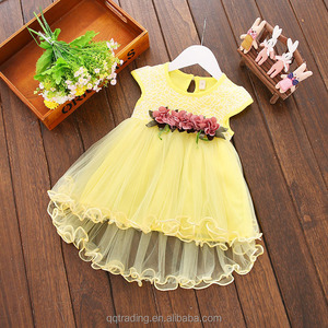 Abito Estivo di Qualità <span class=keywords><strong>per</strong></span> Bambina di 2 Anni, Nuovo Modello con Motivi Floreali e Pizzo, Stile Principessa - Product Image 4