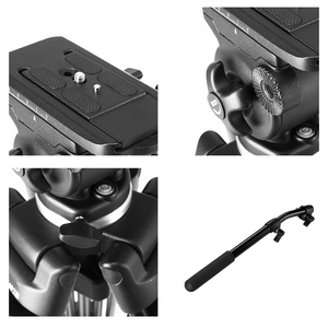 E-IMAGE EI7050AA Trípode de Video de <span class=keywords><strong>Viaje</strong></span> <span class=keywords><strong>Mini</strong></span>, Ligero y Compacto con Cabezal Fluido de 59 Pulgadas, el Mejor Trípode Económico para Cámaras DSLR - Product Image 5