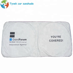 <span class=keywords><strong>Pare</strong></span>-soleil de <span class=keywords><strong>pare</strong></span>-<span class=keywords><strong>brise</strong></span> de voiture blanc tyvek, impression de logo personnalisé, <span class=keywords><strong>pare</strong></span>-soleil de fenêtre de voiture - Product Image 3