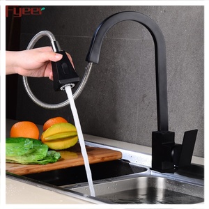 Fyeer Новый Кухонный Смеситель черный с вытяжным распылителем - Product Image 1