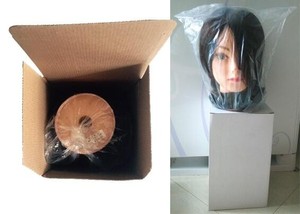 Cabeza de Maniquí de cabello humano 100, productos de belleza china, con cabello natural - Product Image 6