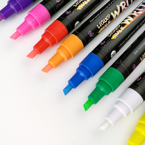 Marcador de Tiza Líquida de Neón No Tóxico de <span class=keywords><strong>Marca</strong></span> Propia OEM para Pizarras, Cartón Negro - Product Image 1