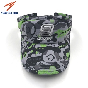 De todo camuflaje de wicking de la humedad birdeye de malla de piqué de golf visera de sol con bordado - Product Image 5