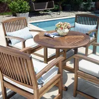 Teak Wood Patio Resort Garden Chair Table Pool Outdoor Furniture