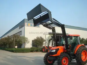 Kubota trator de jardim pequeno usado, carregador de extremidade frontal com sd sunco 4 em 1 balde carregador