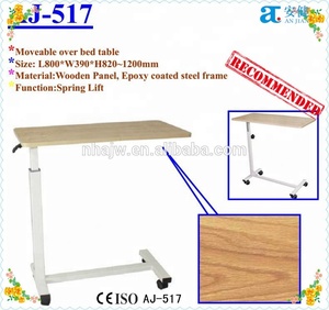 Carrello Medico Ortopedico Pieghevole in Legno per Comodino Ospedaliero con Altezza Regolabile e Capacità di 18 kg - Product Image 4