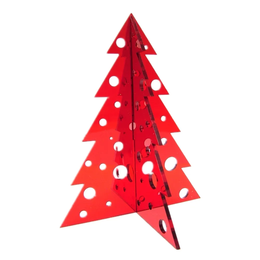 الليزر قطع الاكريليك 3D زينة <span class=keywords><strong>شجرة</strong></span> عيد الميلاد منضدية زينة عيد الميلاد الحلي الاكريليك