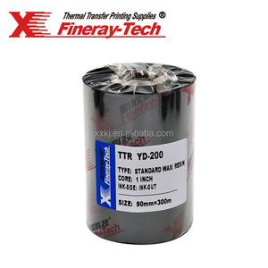 Xinxiang fineray cera resina negro blanco etiqueta fluorescente UV transferencia térmica <span class=keywords><strong>ropa</strong></span> cinta - Product Image 5