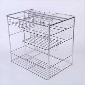 <strong>Kitchen</strong> Pull-out Basket Metal Storage Basket <strong>Ss</strong> 304 5mm Wire Dia Dish <strong>Rack</strong> - Product Image 4