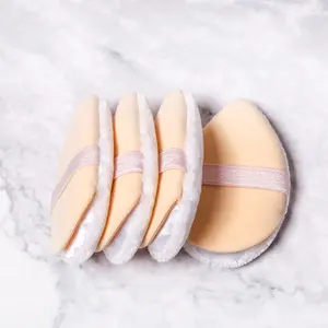 fashionable double silicone inside pocket powder cosmetic puff