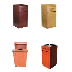 Cubo de basura de madera usado para restaurante, contenedor de basura usado para restaurante, en stock, a la venta