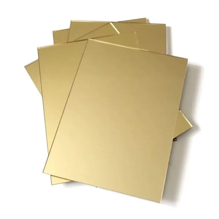 5x7 inch Golden Acrylic Sheet Blank Mirrored Gold Acrylic Sheet