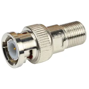 Conector macho bnc a f para TV, adaptador de RF coaxial, muestra gratis