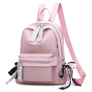 Fashion Women Casual Backpack Korean Girl Backpack Pink Cute Decorative Large Capacity Backpack