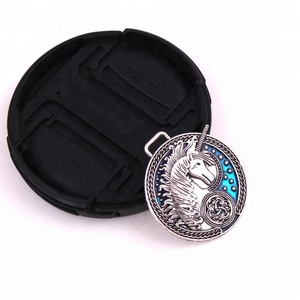 P352 Elegante <span class=keywords><strong>Ciondolo</strong></span> Vintage a Forma di <span class=keywords><strong>Unicorno</strong></span> in Argento Placcato, <span class=keywords><strong>Unicorno</strong></span> Celtico Medievale con Stelle - Product Image 3