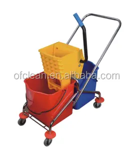 60L Doppio decorativo secchi mop strizzatore pulizia trolley di Plastica Secchio di Plastica Secchio