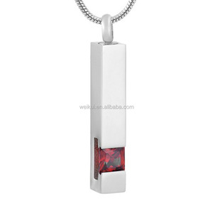 Collier d'urne carrée en acier inoxydable Magnifique pendentif souvenir commémoratif pour <span class=keywords><strong>maman</strong></span> papa ou animal de compagnie chat/chien-Bijoux de crémation - Product Image 5