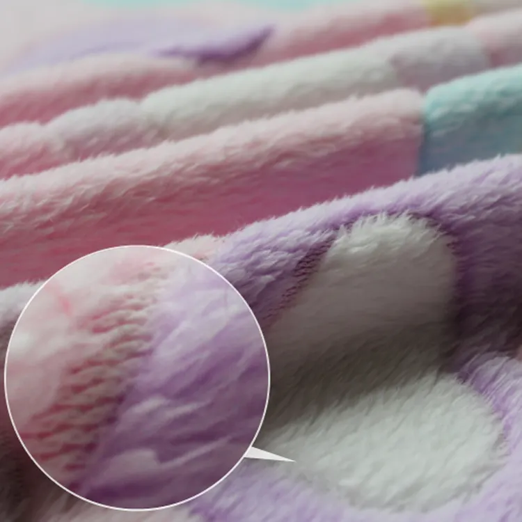 100% Microfiber Polyester Printed Coral Fleece Fabric