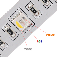 5-in-1 5050 LED-Licht leiste mit RGB 6500K Amber Voice Control 12mm Kupfer platine Dekorative Beleuchtung
