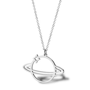 Nuovi Prodotti Semplice Dei Monili In Acciaio Inox Cosmic Planet Ragazza Saturn <span class=keywords><strong>collana</strong></span> Del Pendente - Product Image 3