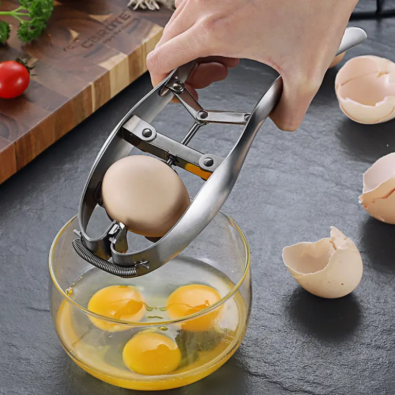 Amazon Hot Selling Kitchen Stainless Steel Egg Opener Egg shell Cutter Cracker