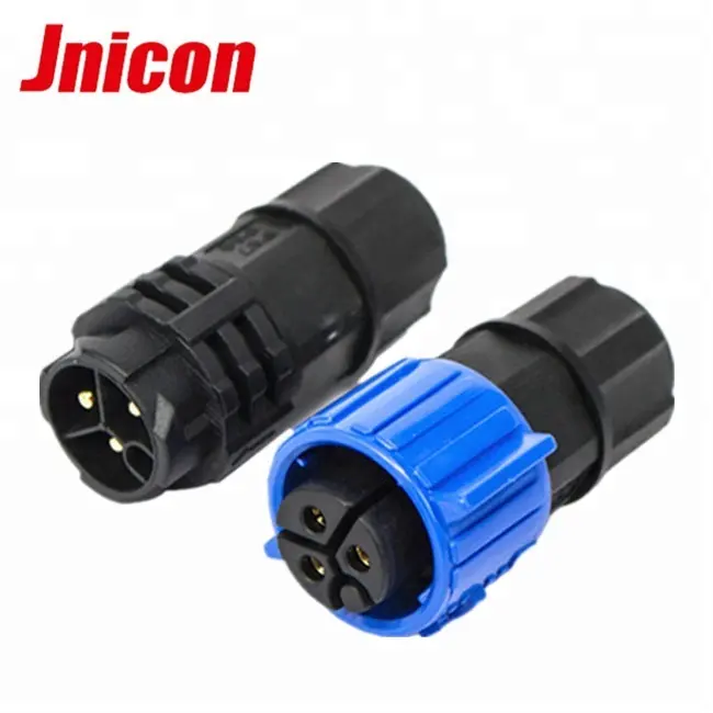 Jnicon m19 ip67 conector de alimentación de 3 pines a 3 pines conector impermeable