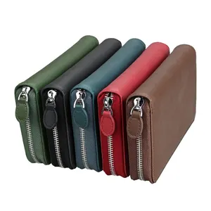 2024 hot selling rfid large capacity long zipper card holder multi-card pocket pop cash wallet