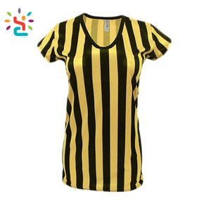 Marchandises Femmes Officiel Rayé Arbitre Arbitre Jersey Arbitre Chemise Serveuse Uniforme Refs Polos Chemises pour Fille Sexy - Product Image 3