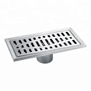 Aksesoris Kamar Mandi Shower Stainless Steel Persegi Panjang Panjang Floor Drain Linear Floor Drain untuk Kamar Mandi